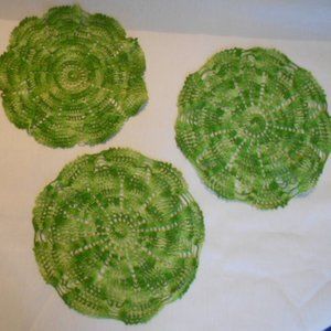 Handmade Vtg. Doilies Lot of 3